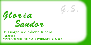 gloria sandor business card